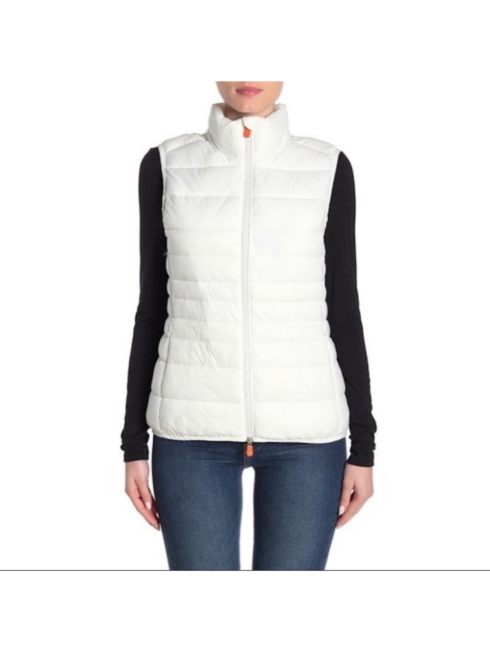 Save The Duck Giga Lightweight White Packable Quilted Vest - Women's small